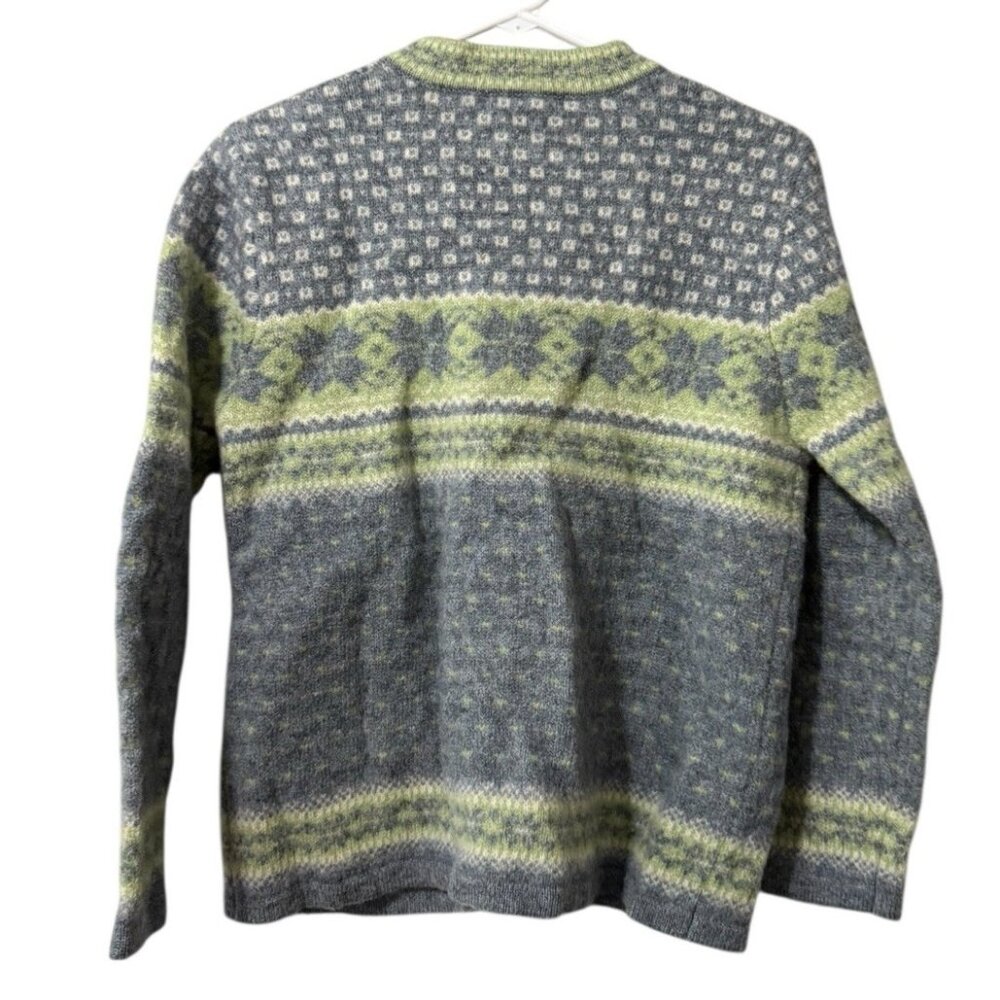 Susan Bristol Cardigan Sweater Women Medium Nordic Wool Metal Clasps Winter City - Picture 2 of 10